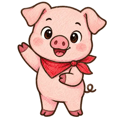 หมูผ้าพันคอแดง